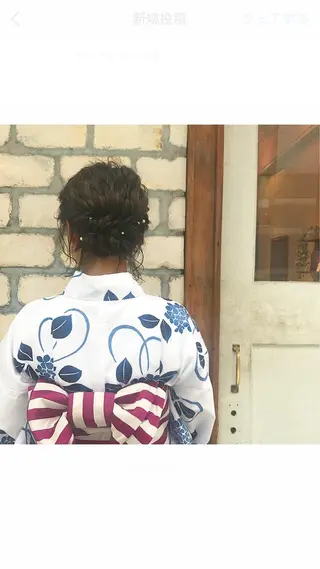 ミディアム ヘアアレンジ emme エミィ/立川のヘアスタイル