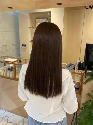 ロング カラー 中山 優里のヘアスタイル