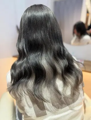 ロング カラー みらい🖤ブリーチ 縮毛矯正モデル募集のヘアスタイル