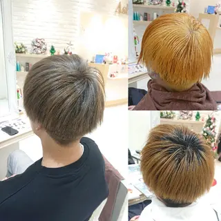 ショート メンズ カラー 宮本 秀人のヘアスタイル