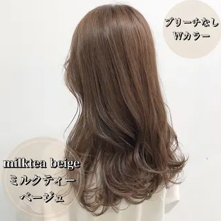 ミディアム カラー 🥞ベージュ系カラー 【すずきりほ】🥞のヘアスタイル