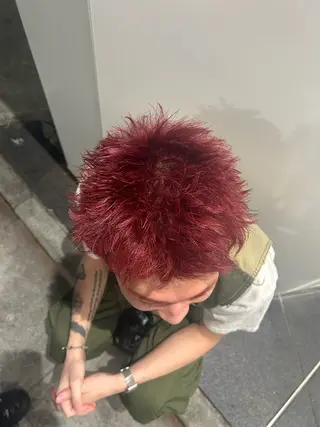 ショート メンズ縮毛/ 流れる縮毛矯正石井のヘアスタイル