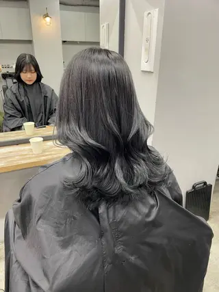 セミロング カラー 新宿/韓国ヘア/ 髪質改善ストレートのヘアスタイル