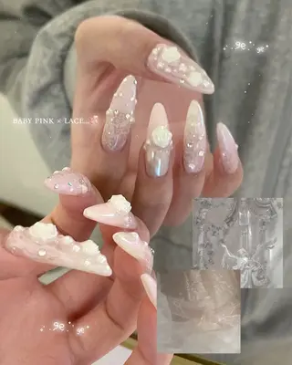 ネイル MINAMI໒꒱ Y2K、韓国ガーリーのネイルデザイン