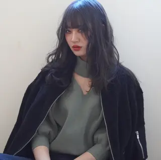 セミロング カラー テトネ タカシのヘアスタイル