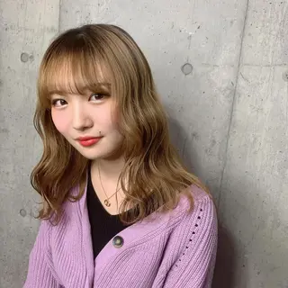 ミディアム カラー パーマ ヘアアレンジ ボブヘアカット Rikapi❤️のヘアスタイル