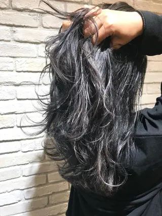 セミロング カラー シールエクステ⭐️ オオミタクヤのヘアスタイル