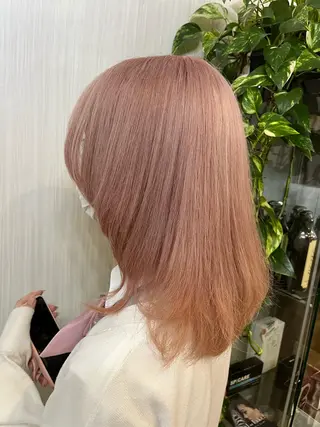 ミディアム きむえり/髪質改善 /セット/カラーのヘアスタイル