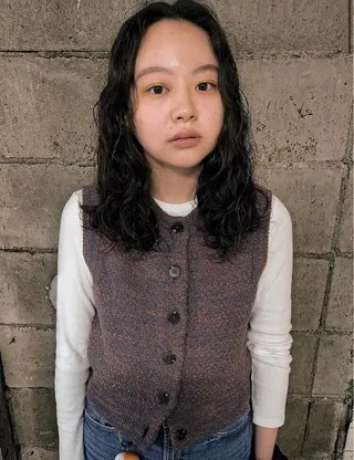 ミディアム パーマ MIKU 岡山／倉敷／カットのヘアスタイル