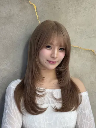 ロング 韓国レイヤー× 艶髪 池袋/ハナ🌷のヘアスタイル
