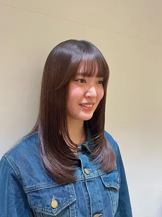 セミロング 暖色カラー/似合わせ カット/名古屋/辻のヘアスタイル