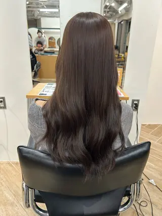 ロング カラー ベージュ/ダブルカラ ー/新潟駅/青柳萌果のヘアスタイル