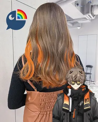 ロング カラー GEM lit所属・メ イのヘアスタイル