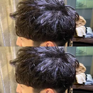 ショート パーマ メンズ 心斎橋メンズパーマ/ シャドウ/山下拓実のヘアスタイル