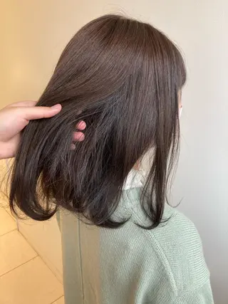 ミディアム カラー nono/パーマ /顔まわりカット🐈のヘアスタイル