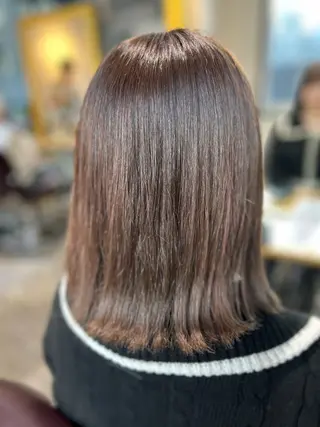 ミディアム カラー 縮毛矯正／レイヤー／ 🌼mizukiのヘアスタイル