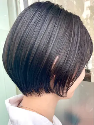 ショート ショート/ボブ/ 白髪ぼかし/しんやのヘアスタイル
