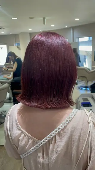 ミディアム カラー ayano / 透明感・くすみカラーのヘアスタイル