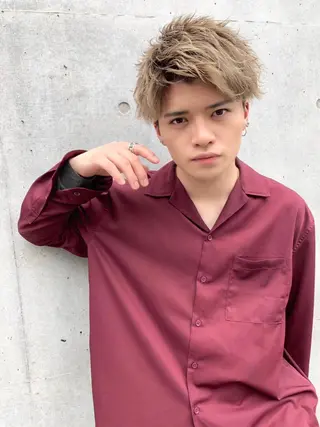 ショート カラー メンズ ✨【公式】渋谷メンズ サロン BLUCK✨のヘアスタイル
