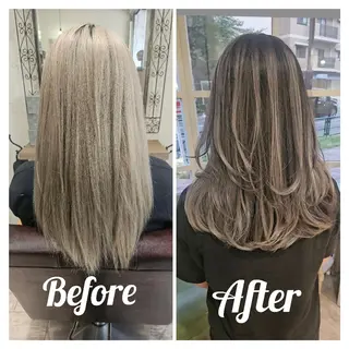 ロング cherie所属・バレイヤージュ/ ハイライト/大内格のヘアスタイル