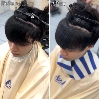 ショート パーマ メンズ 🔮メンズ縮毛矯正 毛流れパーマ💎竹永のヘアスタイル