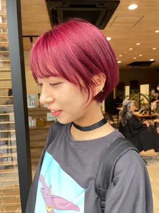 ショート カラー 似合わせ レイヤー須川のヘアスタイル