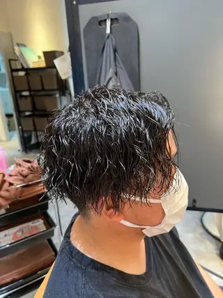 ショート パーマ メンズ 髪質改善ストレート Kantaのヘアスタイル