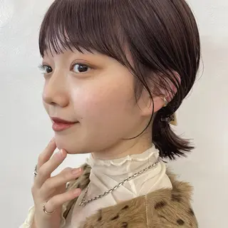 ミディアム カラー ヘアアレンジ 【柔らか透明感✨/ 似合せ前髪】大石葉月のヘアスタイル