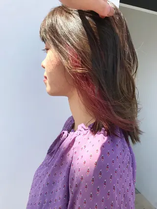 ミディアム ボブ/ハイトーン 立川loose 下田のヘアスタイル