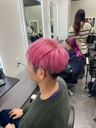 ショート メンズ カラー🌈/カット /栄/misa👻のヘアスタイル