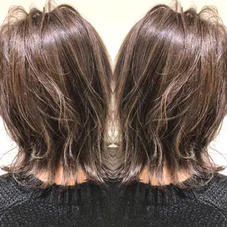 ミディアム カラー レイヤー/大人メンズ パーマ🌀 平島拓也のヘアスタイル