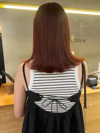 ミディアム カラー レイヤーカット/暖色 カラー/mao🎀のヘアスタイル