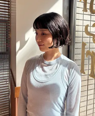 ショート パーマ SASAnagano 堀内未梨のヘアスタイル