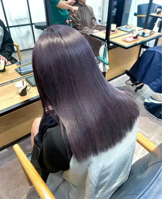 セミロング カラー 韓国×髪質改善カラー 💎hinaのヘアスタイル