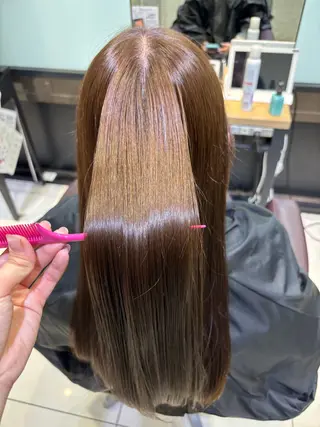 ロング カラー 韓国髪質改善艶カラー /レイヤー/miyuのヘアスタイル