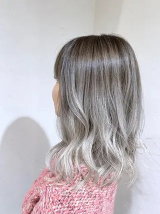 セミロング カラー パーマ ヘアアレンジ filo byFeria渋谷所属・縮毛矯正/美髪 髪質改善/石田幸輔のヘアスタイル