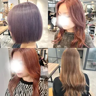 カラー ハイトーン/赤みなし 透明感/ririkaのヘアスタイル