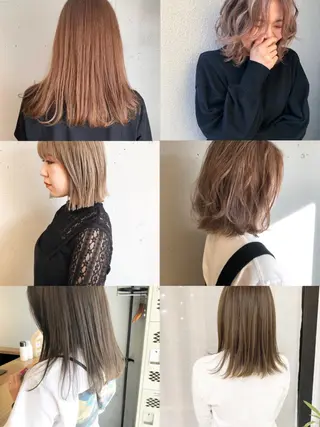 ミディアム カラー ZOA classic hair所属・東 みのりのヘアスタイル