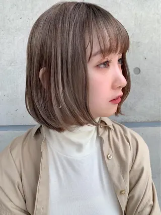 ミディアム カラー パーマ ヘアアレンジ キッズ ネイル マツエク・マツパ 韓国/トレンド レイヤー【101】のヘアスタイル