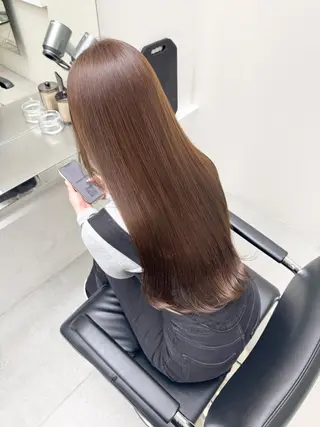 ロング カラー ひかり／ベージュ ／似合わせカットのヘアスタイル