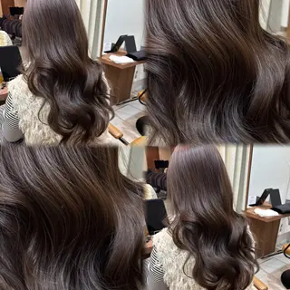 ロング カラー トゥサリ/ 海外ヘア/レイヤーのヘアスタイル