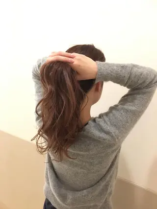 セミロング ブリーチなしダブル/ レイヤーカット 小棹のヘアスタイル