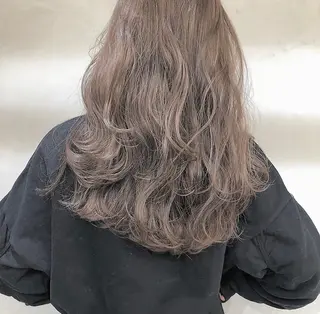 セミロング カラー ヘアアレンジ Aloa透明感ヘア ♡kanami♡のヘアスタイル