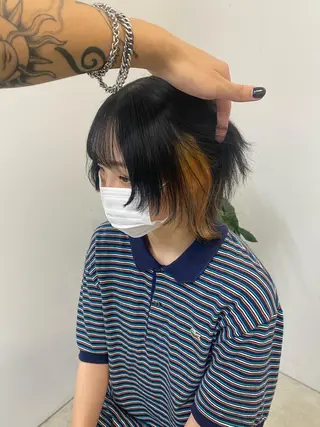 ショート sunc所属・梅田l大人韓国ヘア レイヤー×艶カラーのヘアスタイル