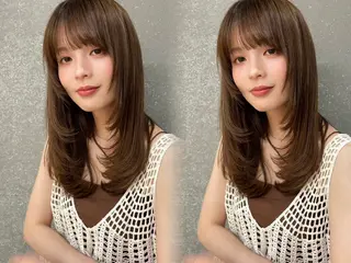 セミロング 谷川が作る熊本1🥇 レイヤーカットのヘアスタイル