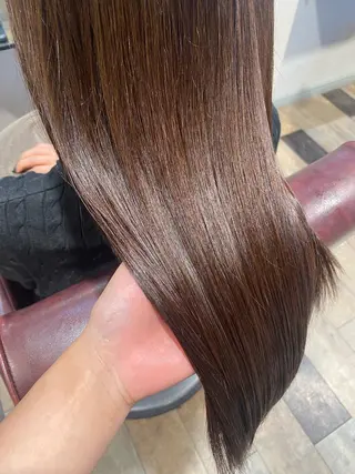 ロング カラー あいさ🤍ムラ無しカ ラー🤍のヘアスタイル