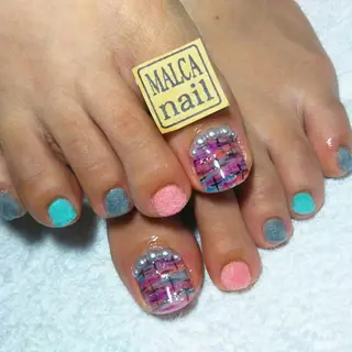 ネイル メンズ カラー キッズ パーマ ヘアアレンジ マツエク・マツパ MALCAnail(マルカネイル)所属・荒木 莉奈のネイルデザイン