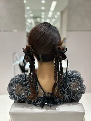 セミロング ヘアアレンジ 髙木美緒🌿 レイヤー/アレンジのヘアスタイル