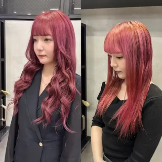 セミロング 濱川響太レディース カットモデルのヘアスタイル