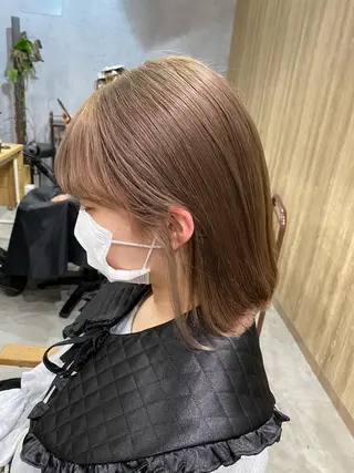 ミディアム カラー 髪質改善/レイヤー カット手塚奨のヘアスタイル